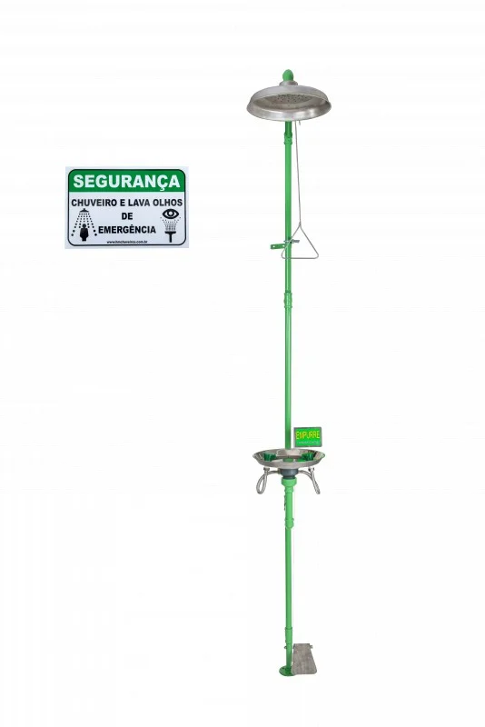 Chuveiro de emergencia lava olhos