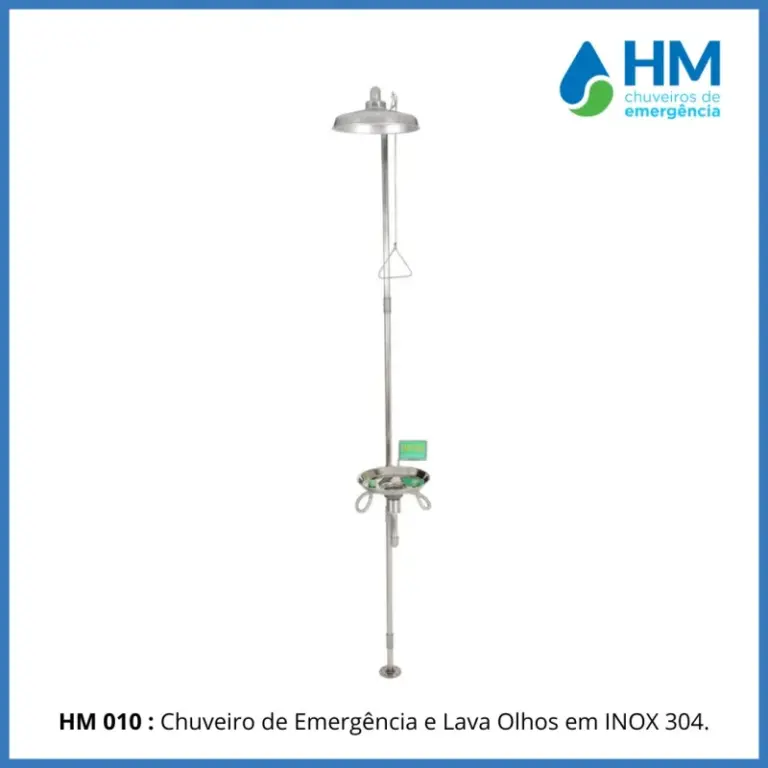 Chuveiro lava olhos para laboratório