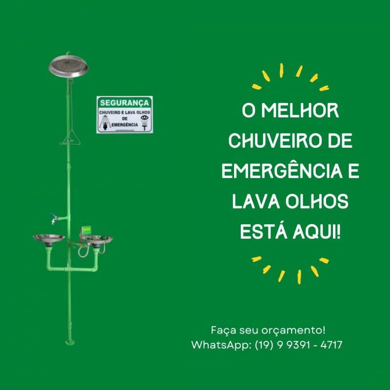 Lava olhos e chuveiro de emergência