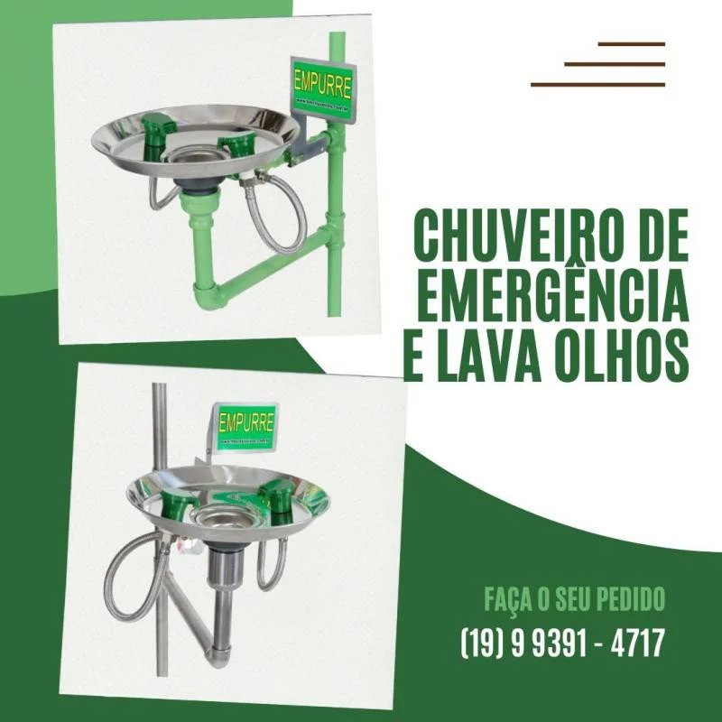 Lava olhos e chuveiro de emergência