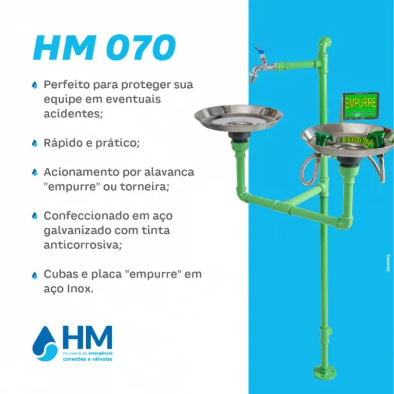 Kit lava olhos de emergencia
