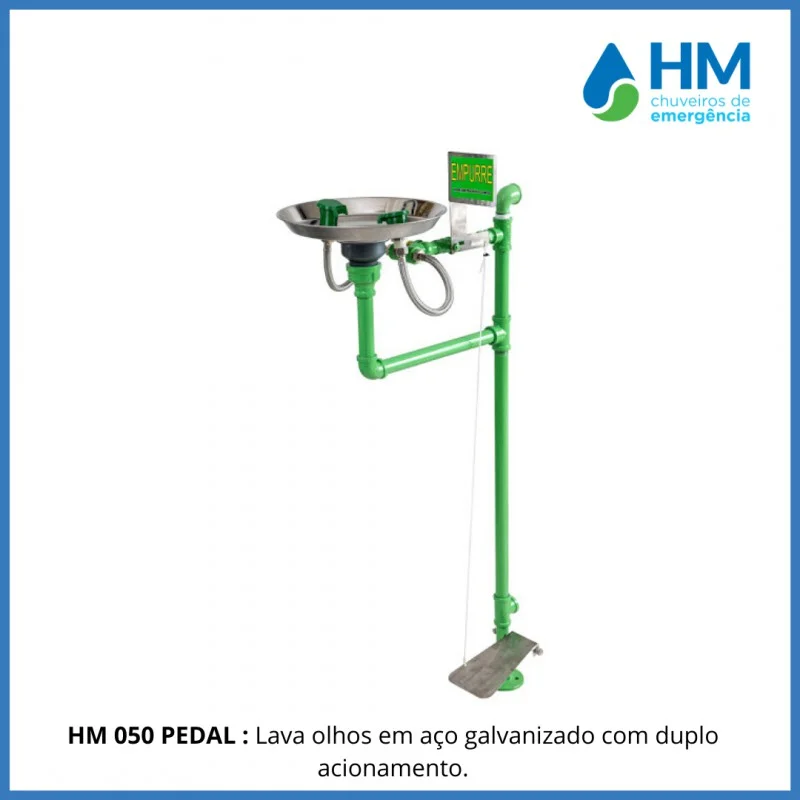 Chuveiro lava olhos galvanizado